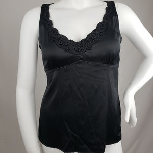 Elie Tahari Black Silk Sleeveless blouse Sz L